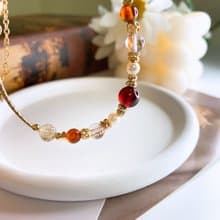扶桑 石榴石 銅髮晶 金髮晶 天然珍珠 水晶天然石磁吸扣手鍊手環