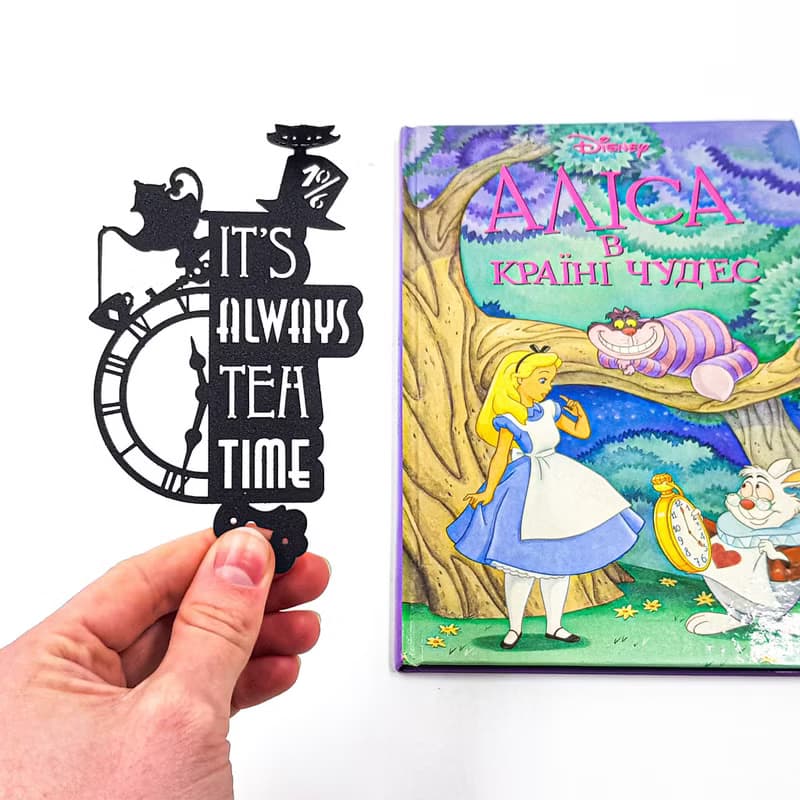Alice in Wonderland Bookmark Tea Party. Small Bookish Gift for Avid Readers.