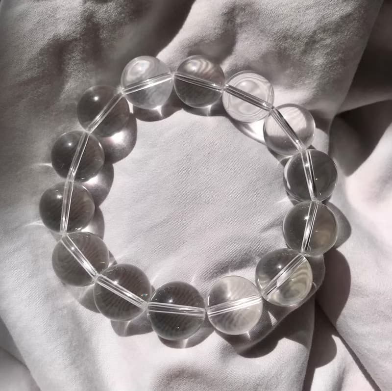 巴西透亮白水晶手串 手鏈 手鍊 白水晶 15mm crystal bracelet