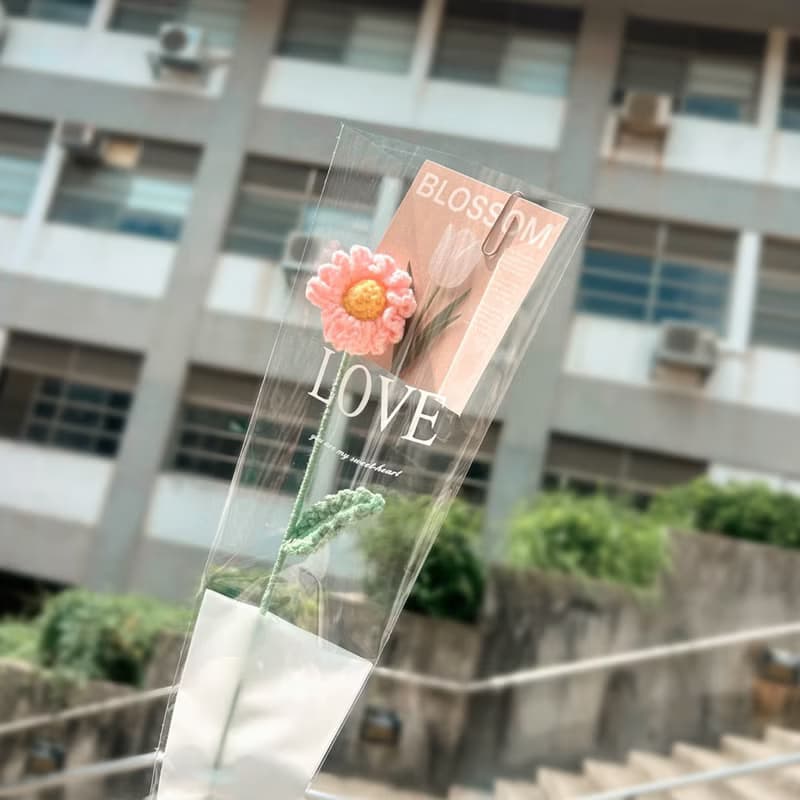 【24小時快速出貨】雛菊手工編織花束/畢業花束/畢業送禮/卡片/畢