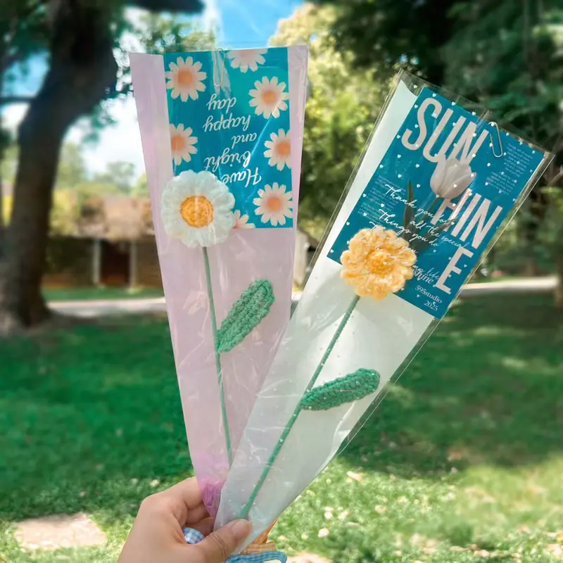 【24小時快速出貨】雛菊手工編織花束/畢業花束/畢業送禮/卡片/畢