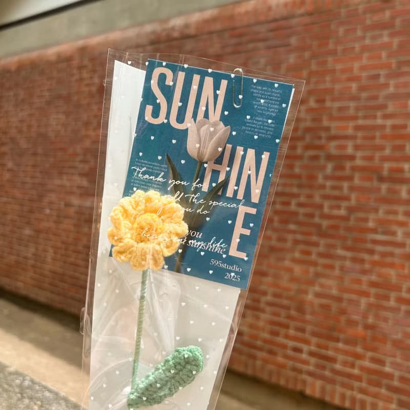 【24小時快速出貨】雛菊手工編織花束/畢業花束/畢業送禮/卡片/畢