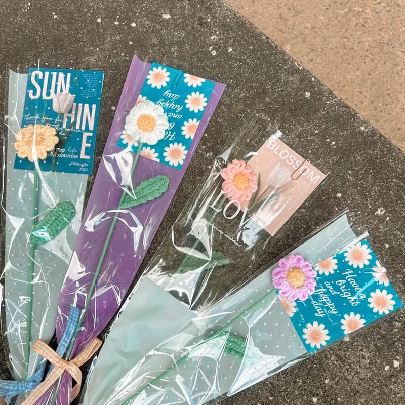 【24小時快速出貨】雛菊手工編織花束/畢業花束/畢業送禮/卡片/畢