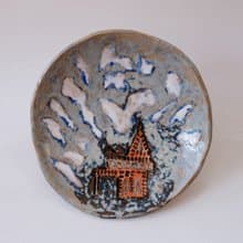 【教堂・雲】盤子