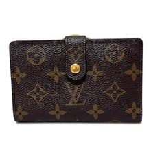 本物 Louis Vuitton ルイヴィトン ポルトモネ ビエ ヴィエノワ がま口 二つ折り 財布 モノグラム M61663 中古
