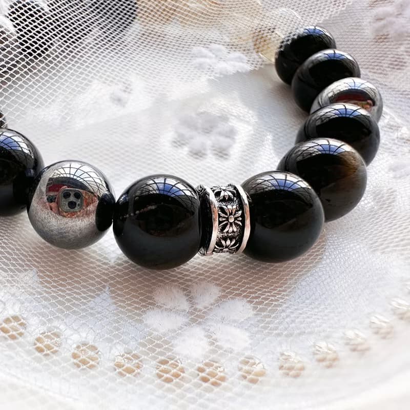 鐵曜如山 金曜石手串 鈦晶手串 設計手鍊 水晶手串