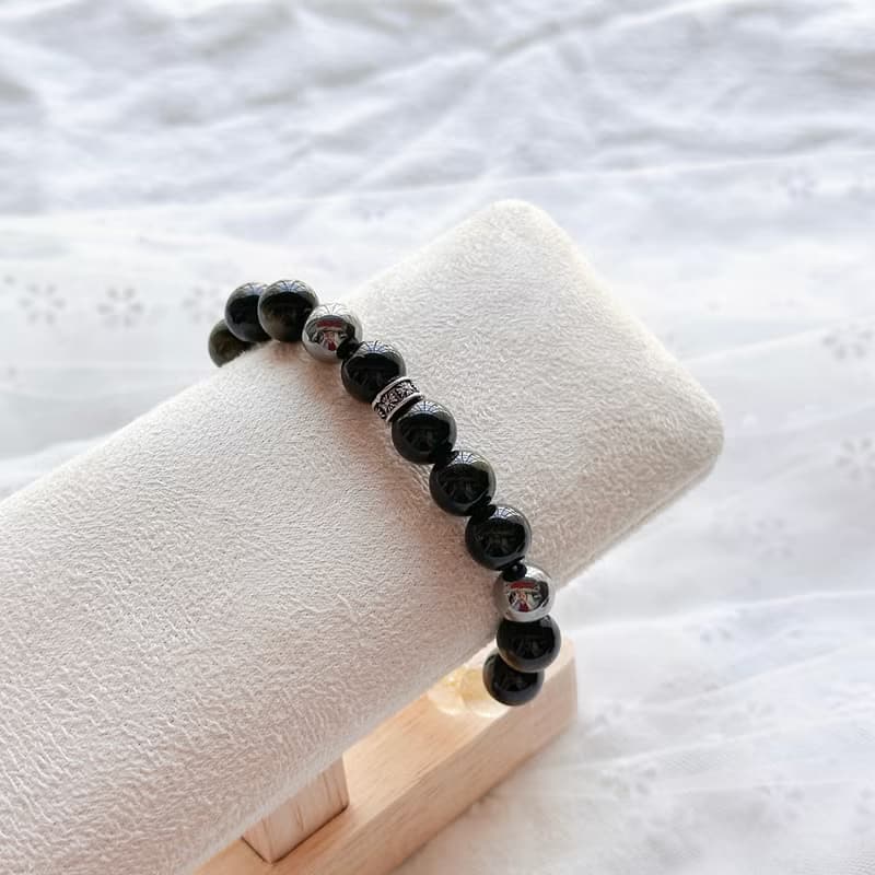 鐵曜如山 金曜石手串 鈦晶手串 設計手鍊 水晶手串