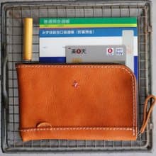 銀行通帳用のケース / 印鑑とカードも収納【革6色展開】・12色のミシン糸・刺繍カスタム無料 / ネーム有料 / 日本製 / g-21