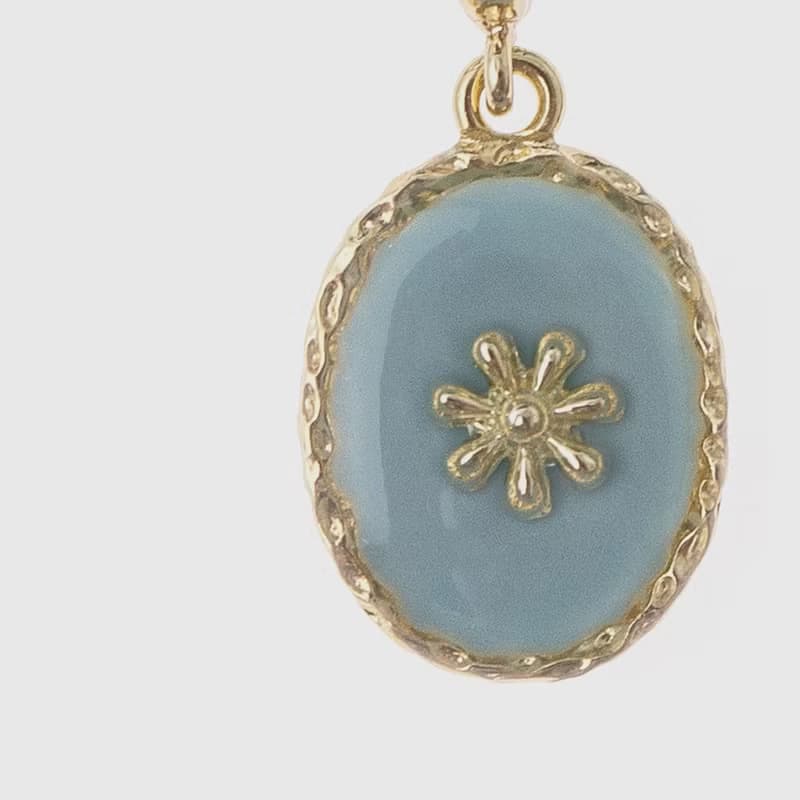 項鏈墜 | 花神奇遇 - 淡天藍