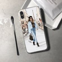 iPhone 16/15/14/13/12/SE3 巴黎女伶 透明耐衝擊防摔手機殼