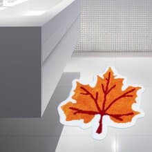 火紅的楓葉簇絨浴室地墊植物居家裝飾禮物