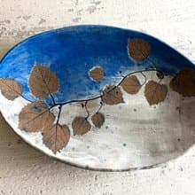 葉拓與時光的叨絮(售完再製款)_陶器餐盤