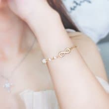 Giftest 白蝶貝珍珠 / 無限 基督教女朋友福音手鍊珍珠禮物品B20