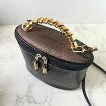 絕版中古包 Loewe蛇骨黑色盒子包 斜背包 側背包 單肩包 皮革包