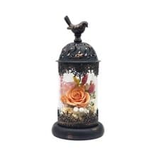 永生花燭臺擺設 - 復興時代 (橘紅)(小)