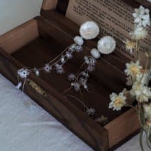 慵懶午後 透明 14KGF 耳環 / 耳夾