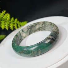 鋰雲母手鐲59+MM 玉化星光天眼綠色祖母晶手環 優雅大氣 氣質上層
