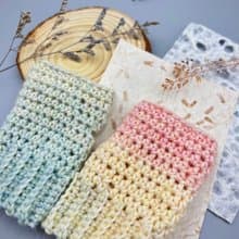 手作鉤針兒童露趾手套