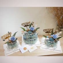 祝爸爸有錢花! 永生花有錢花單層蛋糕/有錢花蛋糕/永生花/父親節