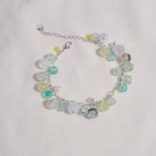 繁花泡泡浴系列水晶手鍊: 翠綠摩根石