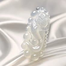 冰種翡翠懷古龍牌項鍊 | 天然緬甸玉翡翠A貨 | 送禮