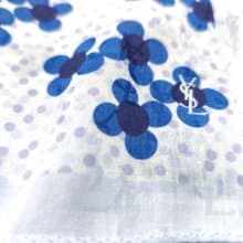 Yves Saint Laurent Handkerchief Flowers & Polkadot 23 x 22.5 inches