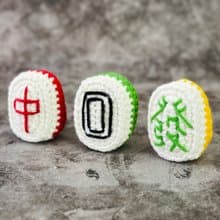 發財麻將編織DIY線上課程材料包含影片 過年 生日 情人節禮物