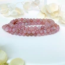 芋香紫馬粉手串||粉水晶/馬達加斯加粉水晶
