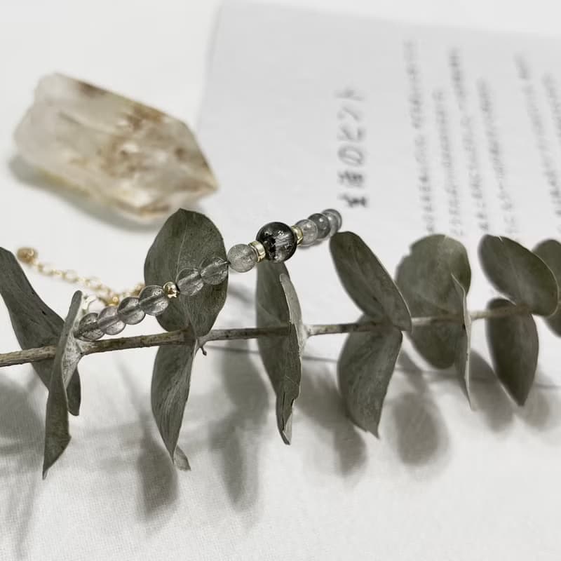 ll 拉長石與綠幽靈 ll 美國14kgf包金 天然石手鍊 Labradorite