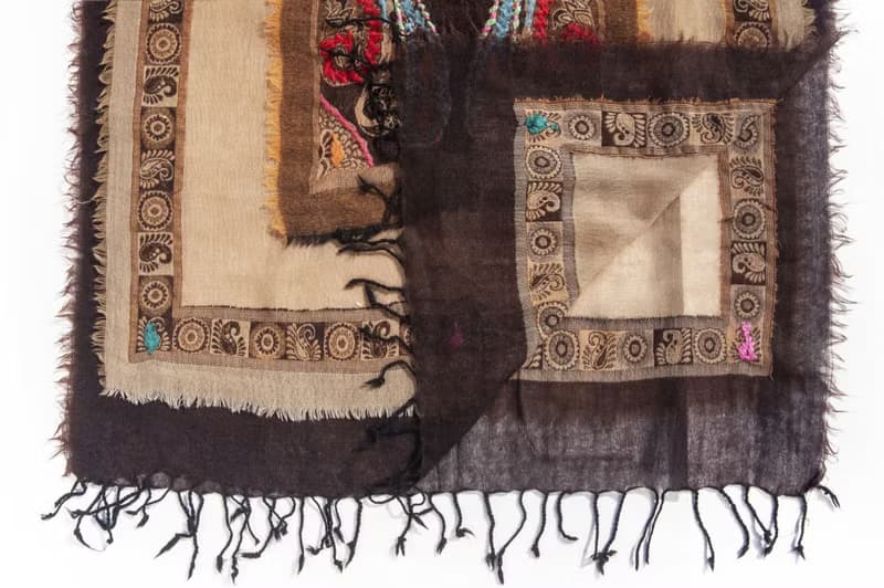 喀什米爾Cashmere/水煮羊毛披肩/針織圍巾/刺繡圍巾/羊絨披巾-花