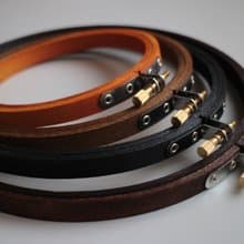 【獨家刺繡用具】 復古色圓形木質繡框