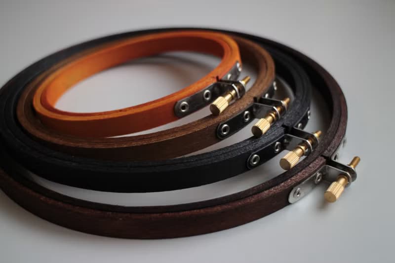 【獨家刺繡用具】 復古色圓形木質繡框