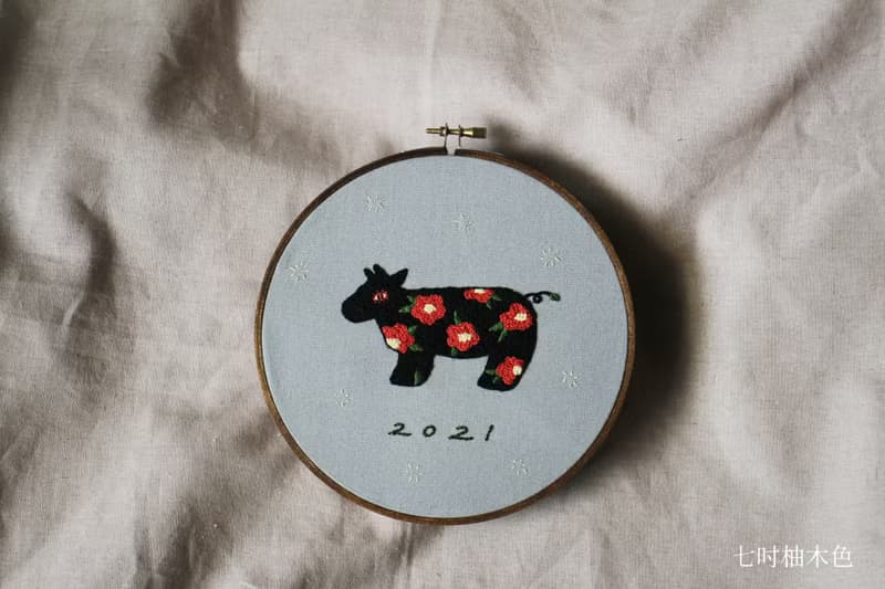 【獨家刺繡用具】 復古色圓形木質繡框