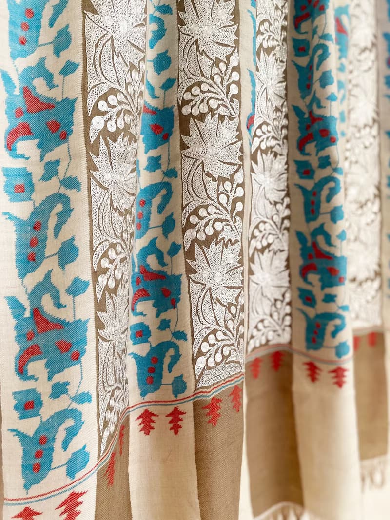 母親節首選Hand Woven Kani Pashminawith Tilla 頂級卡尼披肩