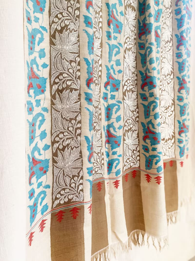 母親節首選Hand Woven Kani Pashminawith Tilla 頂級卡尼披肩