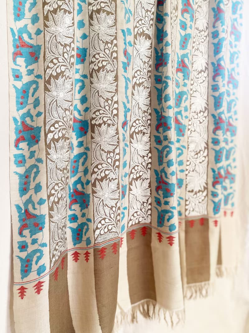 母親節首選Hand Woven Kani Pashminawith Tilla 頂級卡尼披肩