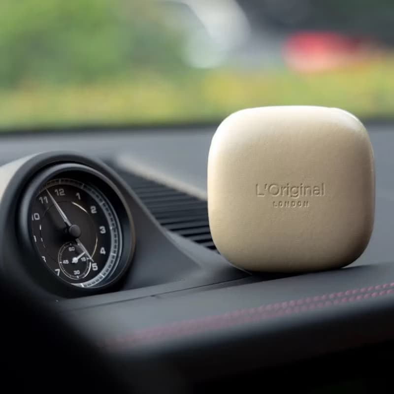 英國L'Original頂級牛皮車用香氛機禮盒-柔光棕【官方總代理】