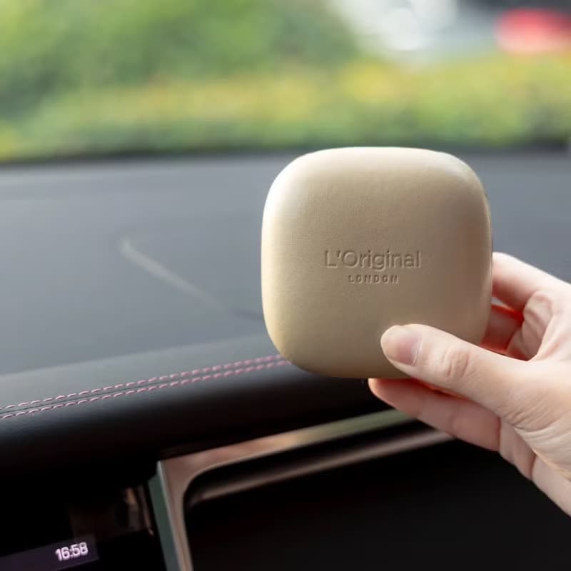 英國L'Original頂級牛皮車用香氛機禮盒-柔光棕【官方總代理】