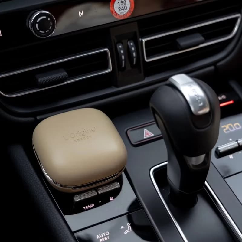 英國L'Original頂級牛皮車用香氛機禮盒-柔光棕【官方總代理】