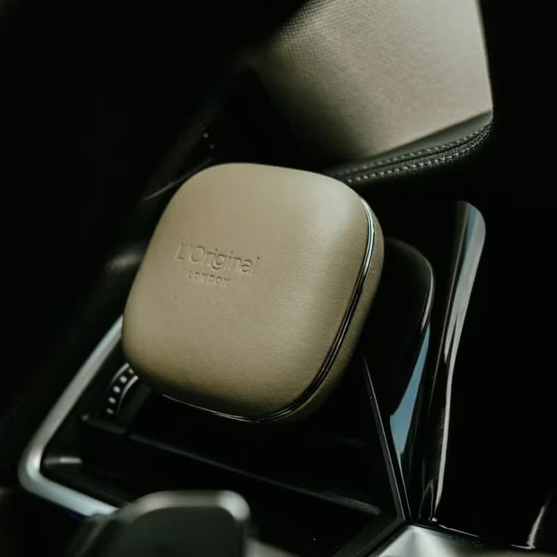 英國L'Original頂級牛皮車用香氛機禮盒-柔光棕【官方總代理】