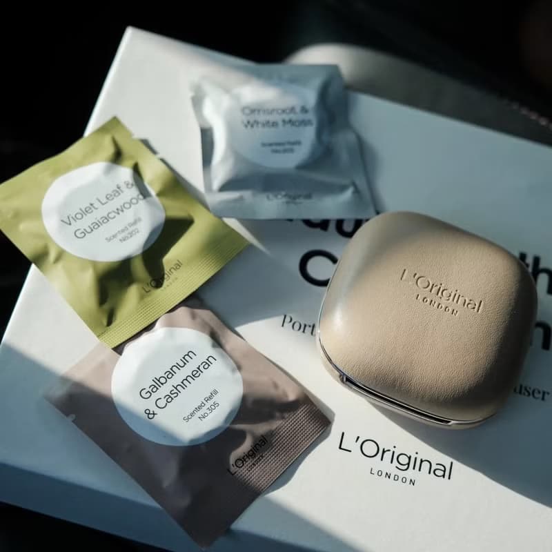 英國L'Original頂級牛皮車用香氛機禮盒-柔光棕【官方總代理】