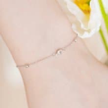 白水晶925純銀愛心蛋糕手鍊