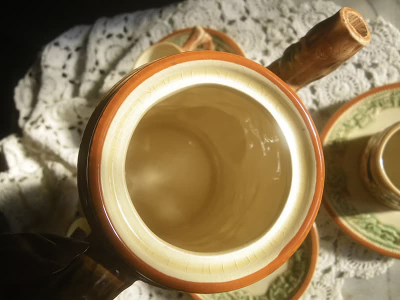 【老時光 OLD-TIME】早期日本製陶瓷浮雕咖啡茶具組
