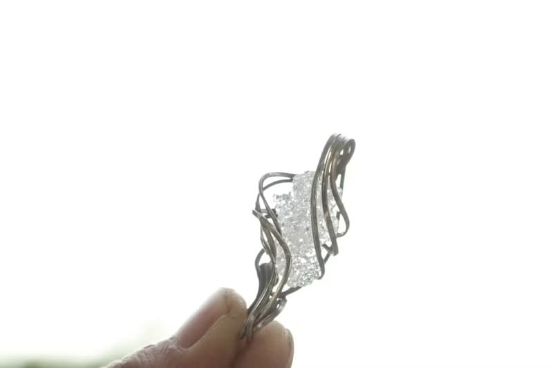 【水晶系列】少見礦物 鑽石魚眼石 純銀三戴法墜飾 實體精緻透亮