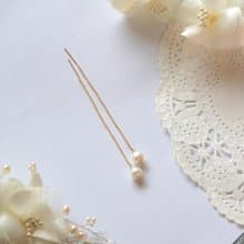 你是唯一 珍珠長耳環 耳線 可改夾式