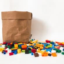Eco-Friendly Kraft Paper Storage Basket for Toys, Baby Items, Office Supplies