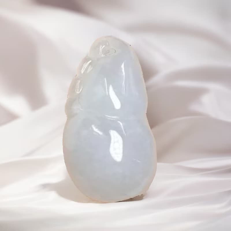 【福祿】冰種白翡翡翠葫蘆 | 天然緬甸A貨翡翠 | 送禮