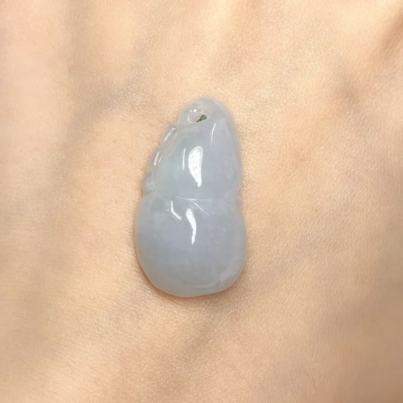 【福祿】冰種白翡翡翠葫蘆 | 天然緬甸A貨翡翠 | 送禮