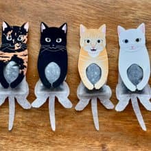和猫　紅茶4種セット　サビ猫　茶トラ　白猫　黒猫