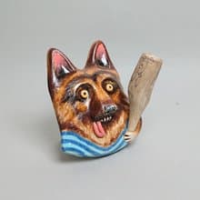 狼犬擴香器02(手工陶製品)